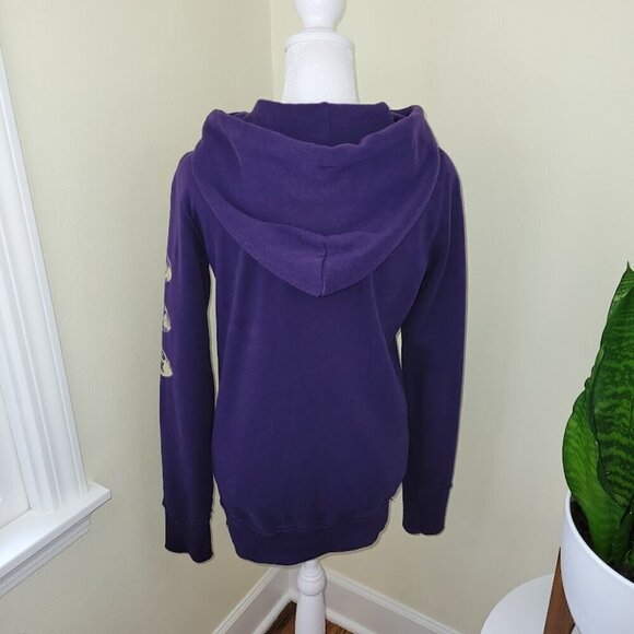 Pink University of Washington Huskey Zip Up Purple & Gold Hoodie Sweatshirt SZ S - Picture 6 of 15